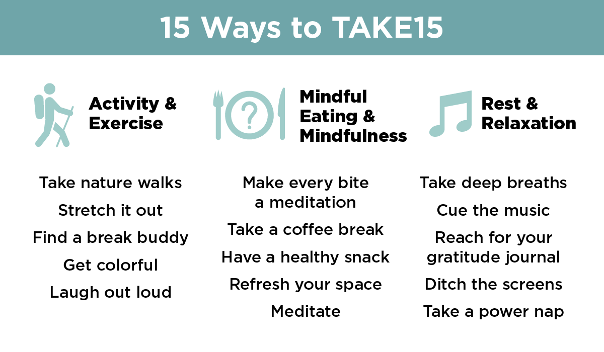 15 Ways to TAKE15